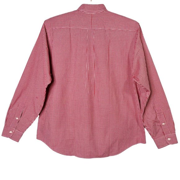 Ralph Lauren Red & White Check Cotton Button Front Shirt - XL - Picture 4 of 6